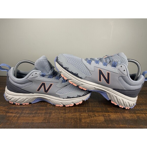 New Balance 510v5 Trail Running Shoes Gray Blue Coral Women’s Size 10 WTS10CPS - Picture 7 of 8